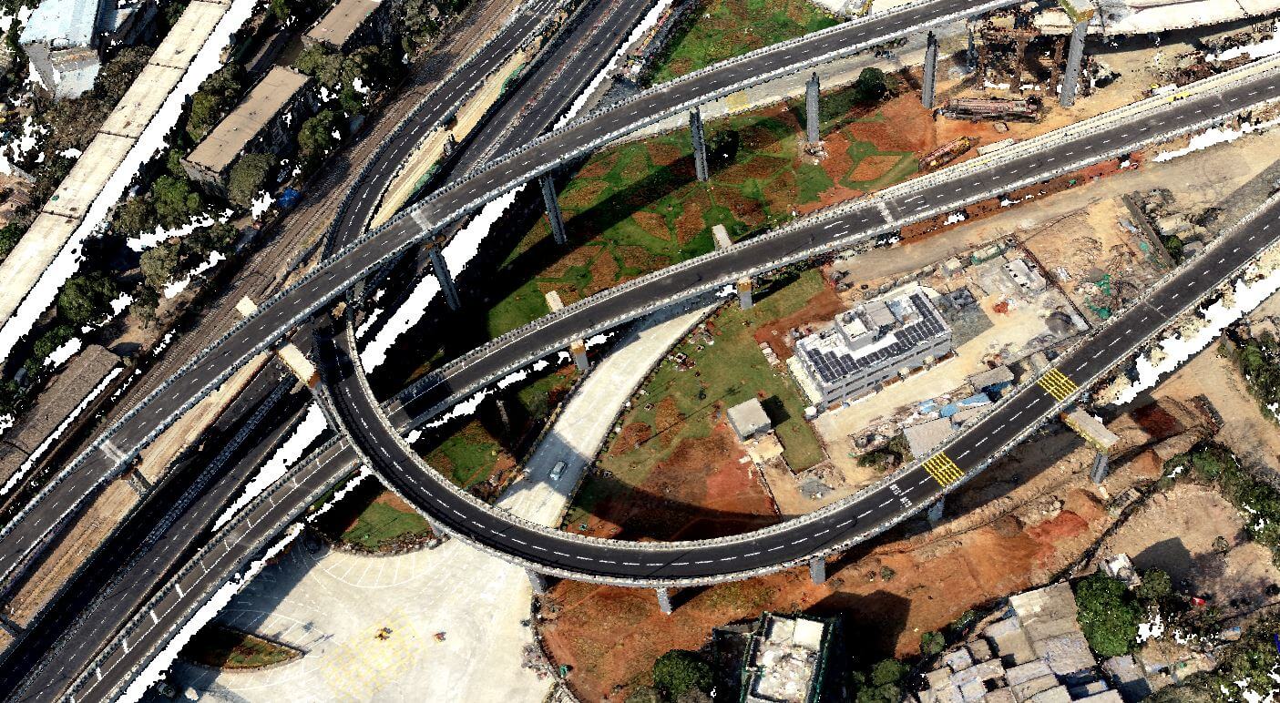 Point cloud image of flyover
